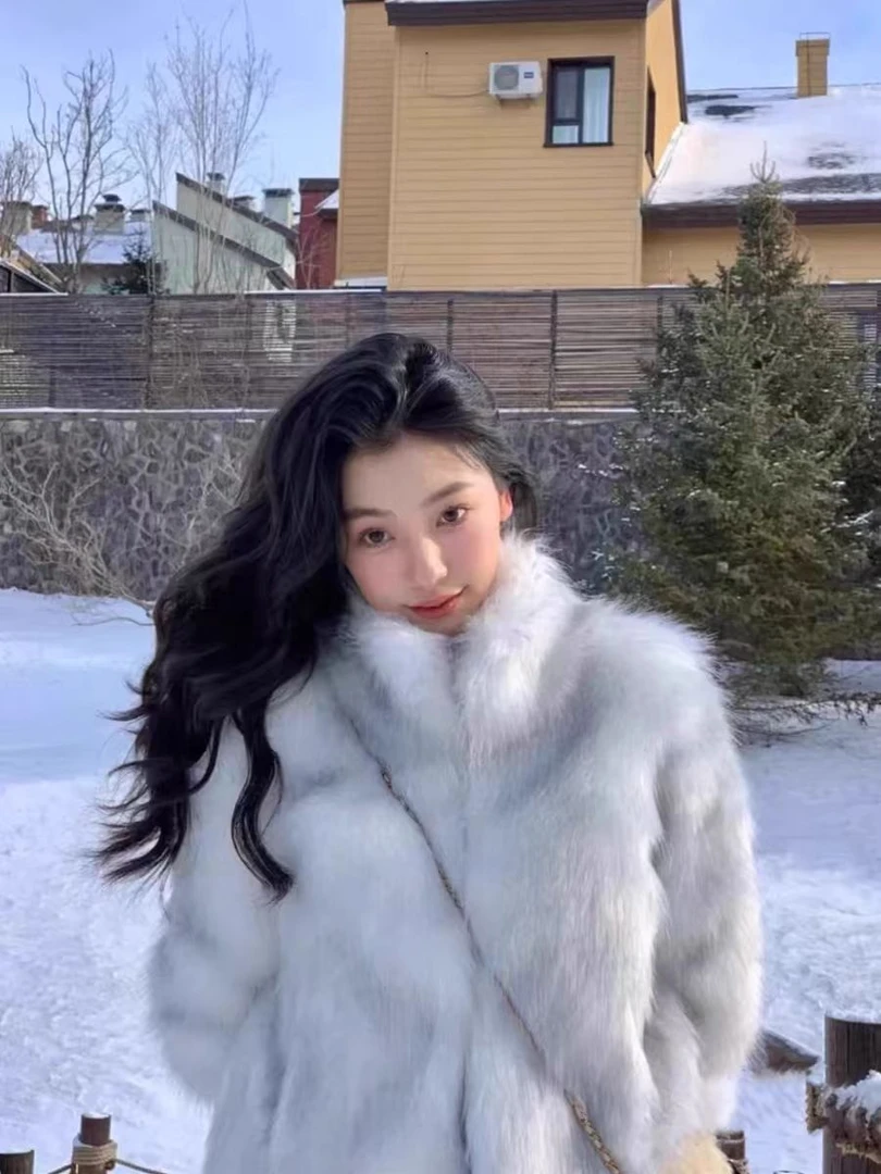 【森甜家】“冰雪Queen”新款保暖百搭冬季毛绒加厚外套慵懒风