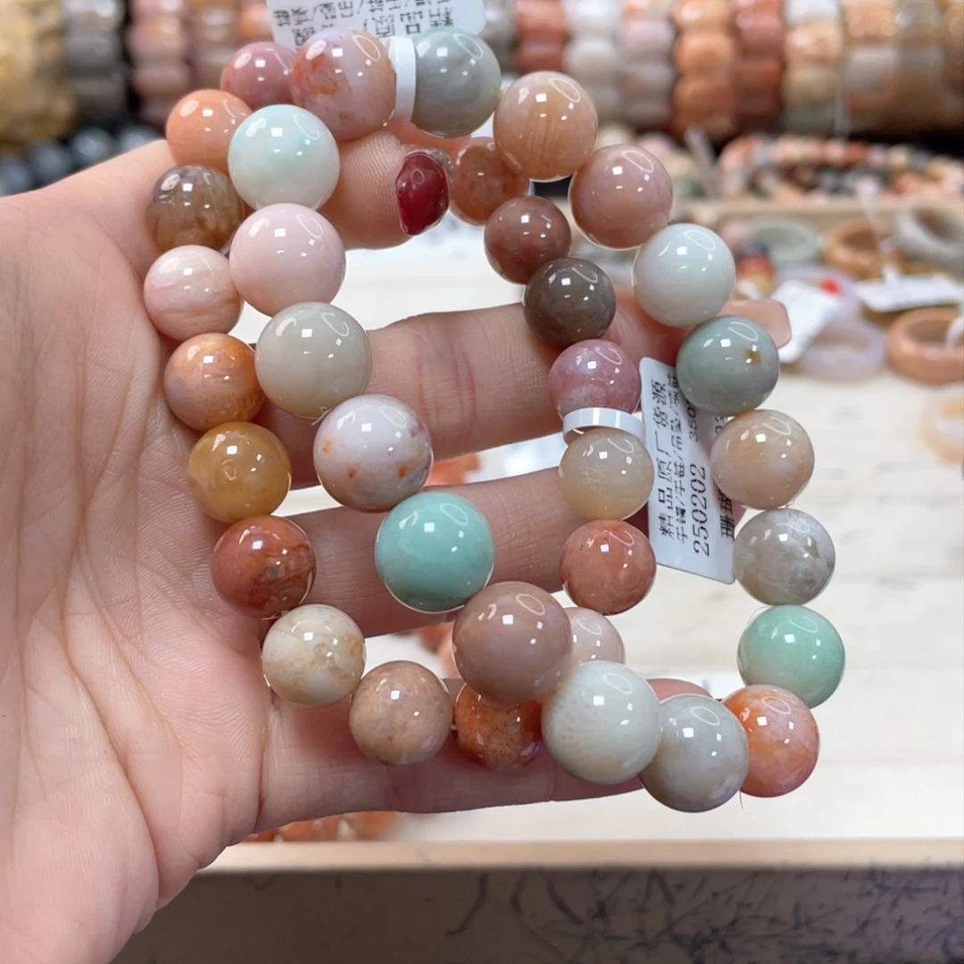 硅化珊瑚（珊瑚玉）手链未镶嵌L*178