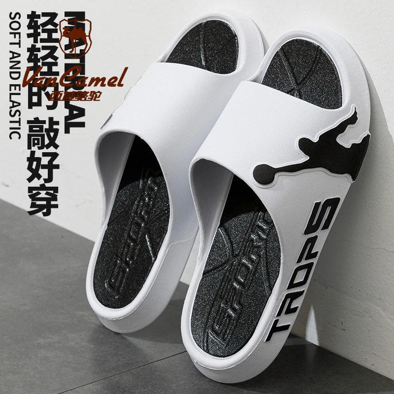 西域骆驼本潮流男人字拖木屐鞋沙滩踩感潮拖拖鞋男防滑士拖鞋防臭