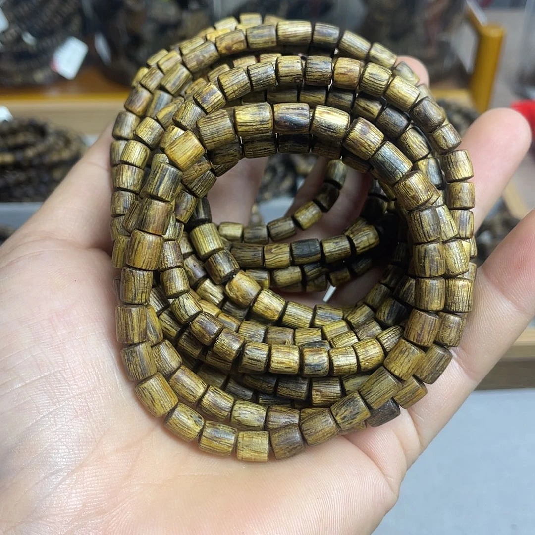 沉香碎屑沉香奇楠沉香单圈6毫米花香1串