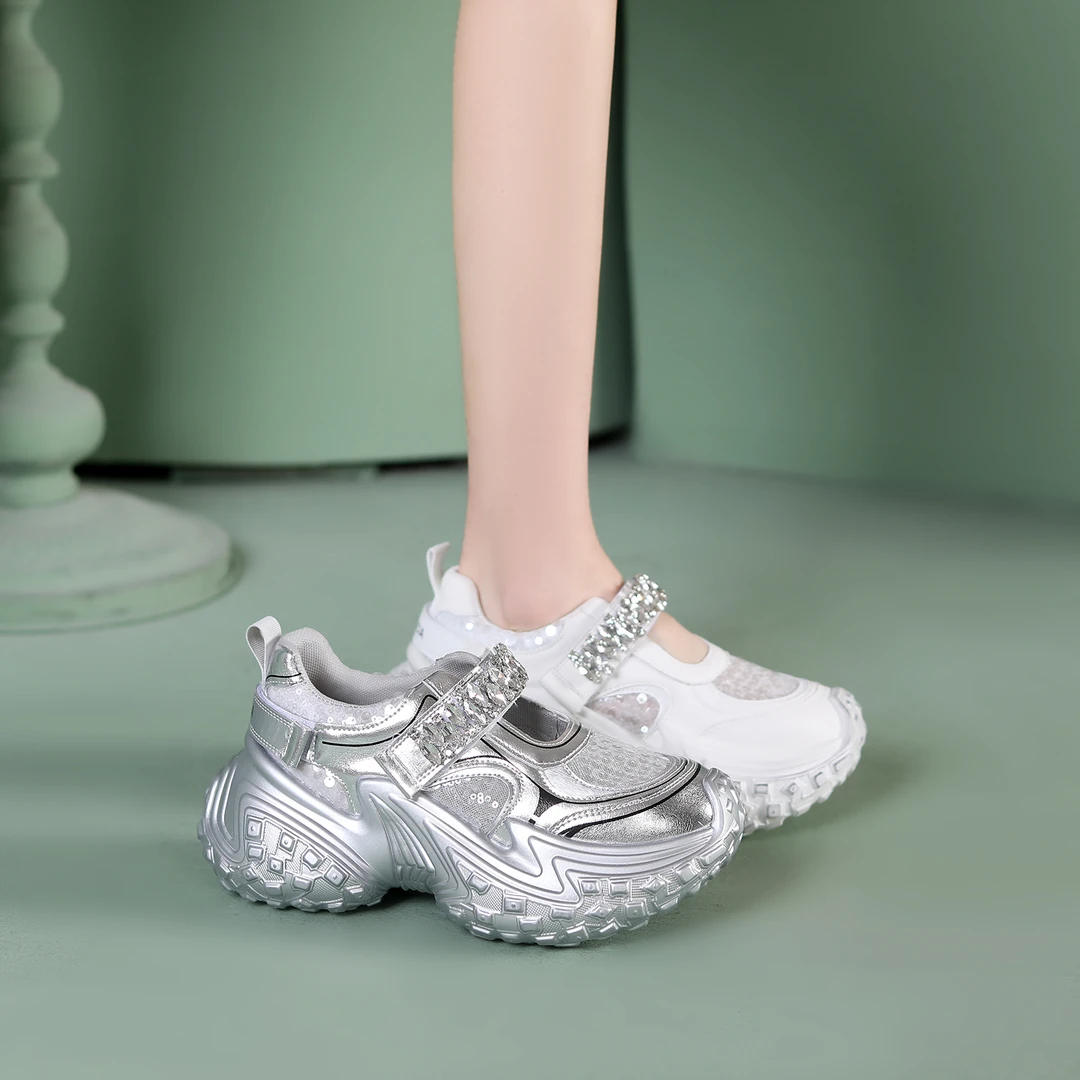 【DA GE】网红增高7cm时尚厚底潮流百搭女士休闲鞋8800-82