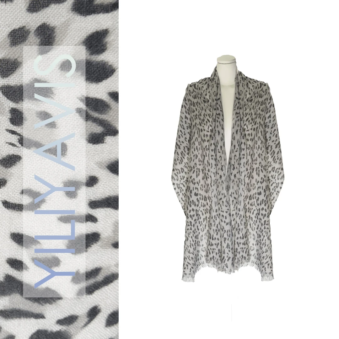 YILIYAVIS【豹纹丝巾】高奢原创设计扬子纱丝巾