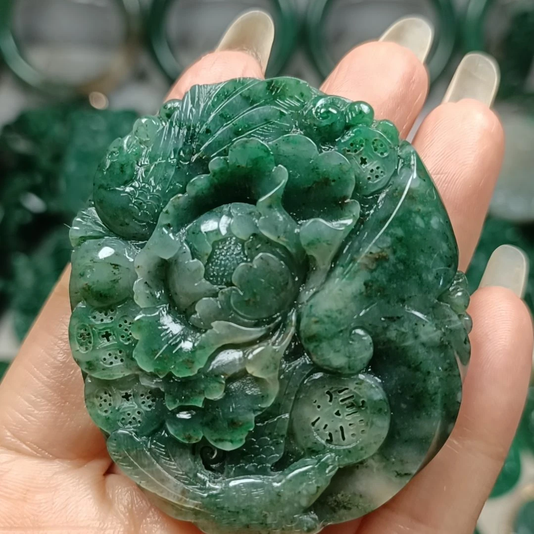 未镶嵌独山玉花开富贵