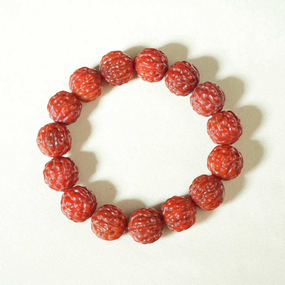 二十世纪中后期南红玛瑙手串【古珠精选】AABS250105075