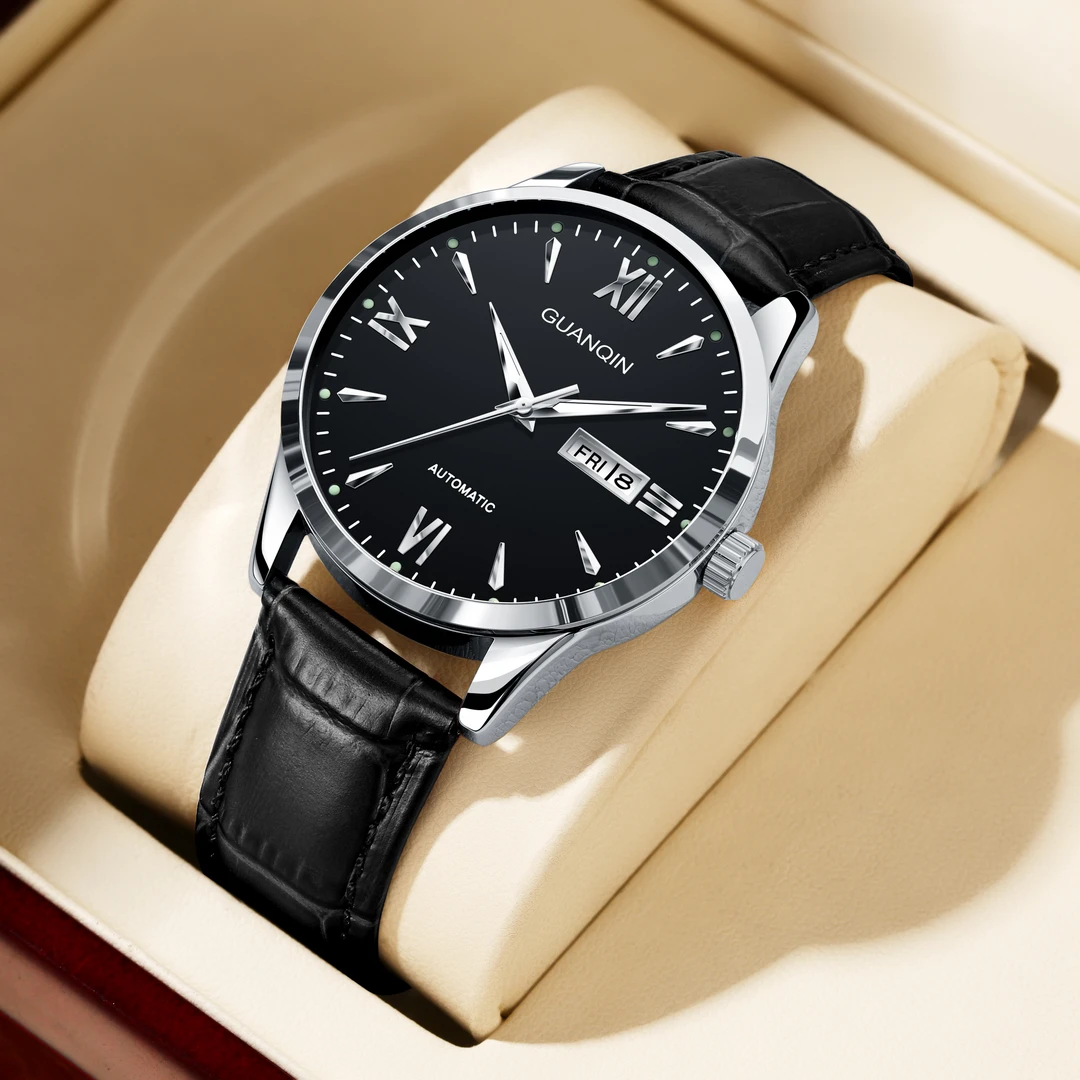 瑞士冠琴新款男士机械手表商务休闲防水夜光全自动机械表潮流腕表