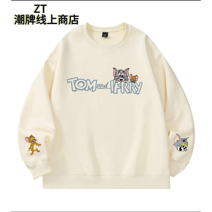 【A06】潮牌重磅圆领卫衣男女春秋季新款潮牌宽松百搭情侣上衣