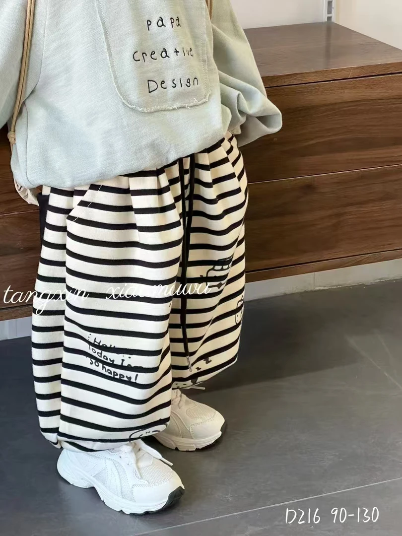 儿童裤子韩版宽松春秋款2025新款小童装男孩宝宝秋装休闲运动卫裤