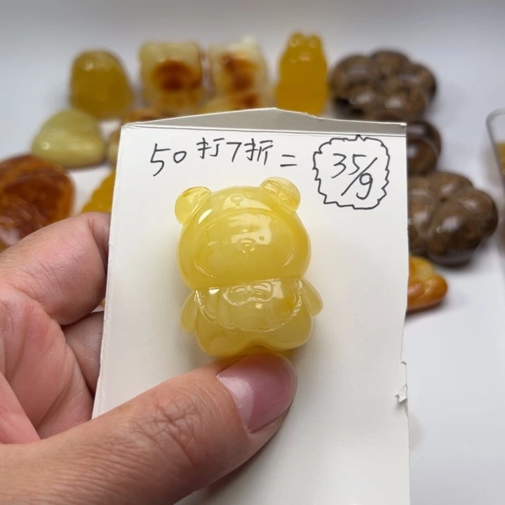 琥珀颈饰未镶嵌琥珀蜜蜡