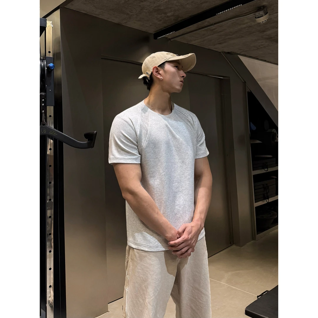 TX902夏季爆款简约硬挺抗皱短袖T恤BOXT版型休闲打底衫