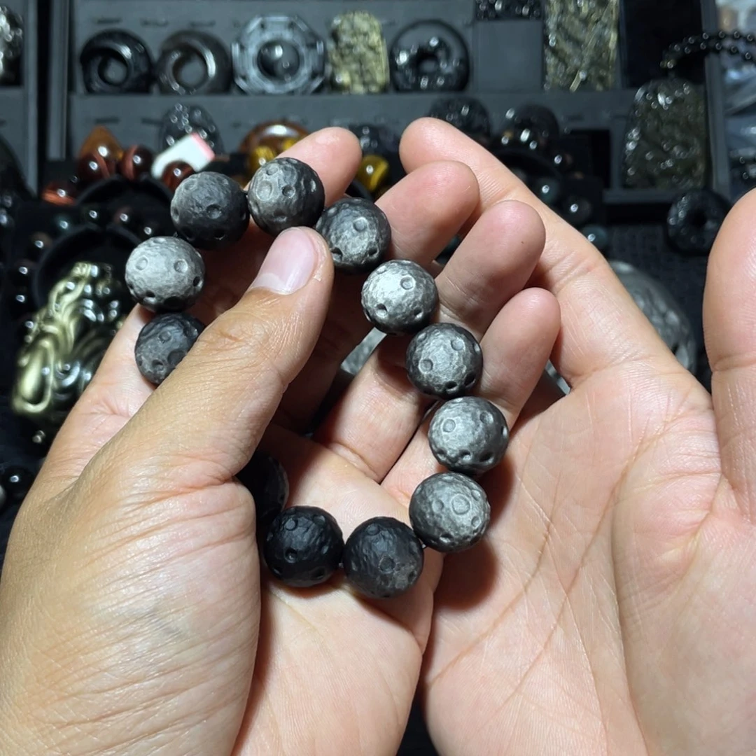 未镶嵌黑曜岩珠宝奇石聚*盆