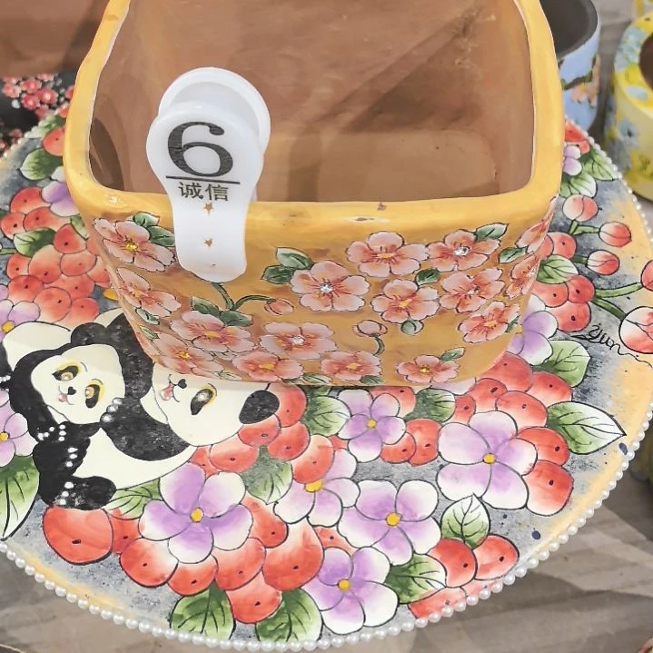 红泥花盆瑕疵处理