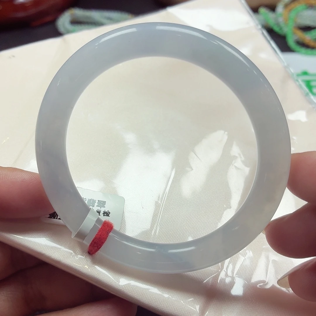 翡翠未镶嵌手镯天然缅甸A货翡翠（冰紫色）