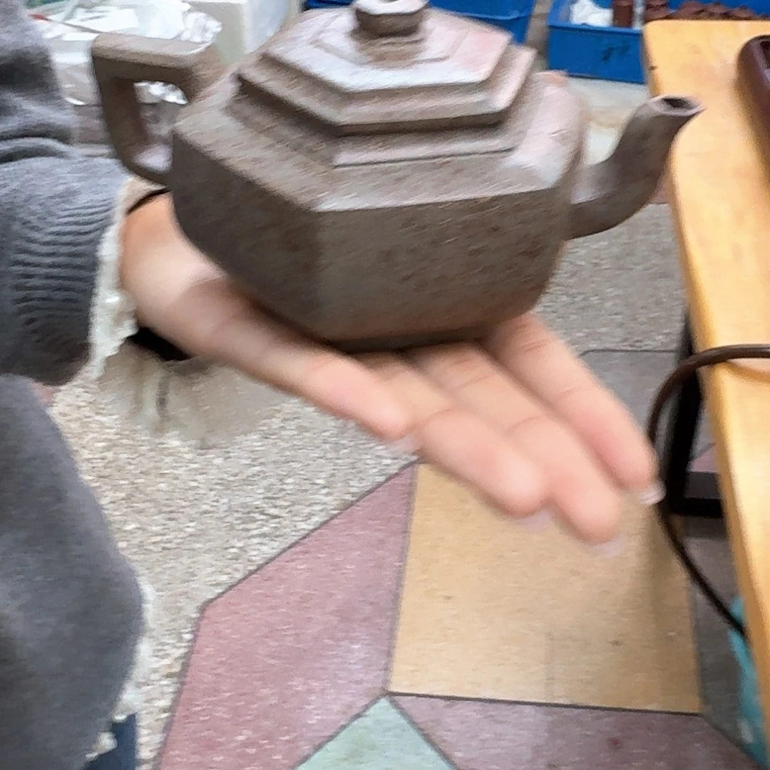 紫砂茶壶紫砂壶六方雪华230cc