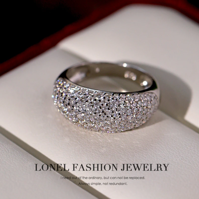 Lonel/洛奈 925银莫桑石戒指 满星欢喜 气质轻奢女戒指 DYSJ08487