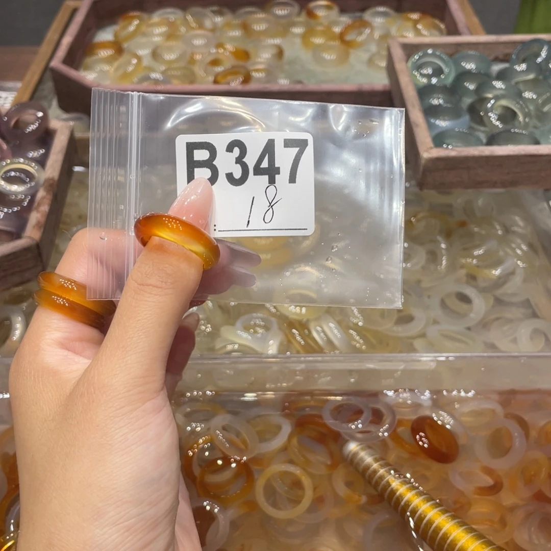 玛瑙/玉髓未镶嵌戒指347