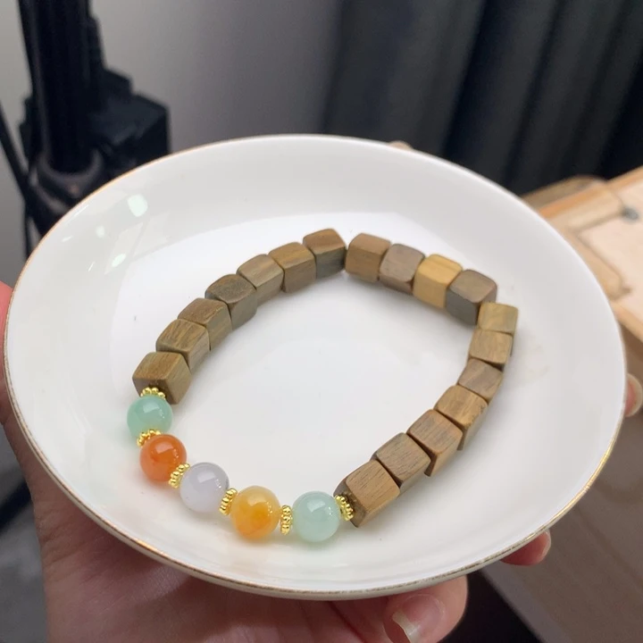 翡翠未镶嵌手链翡翠y302 卡7.8