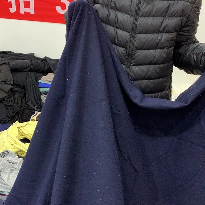 无纺布深蓝毛呢2米