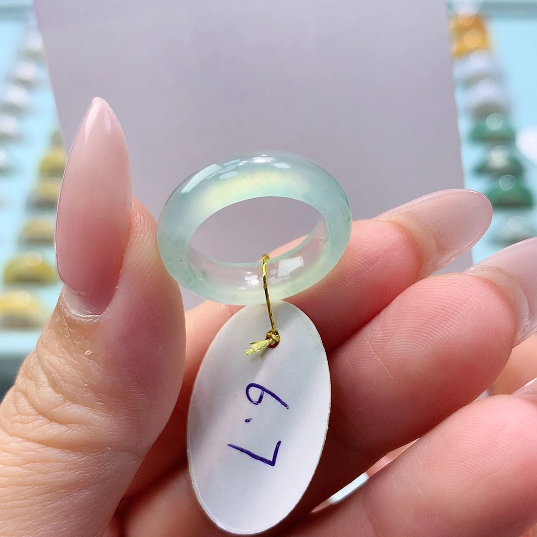 未镶嵌戒指翡翠6.7圈