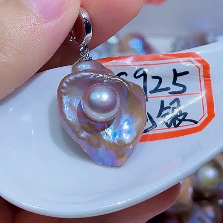 淡水珍珠银S925镶嵌颈饰