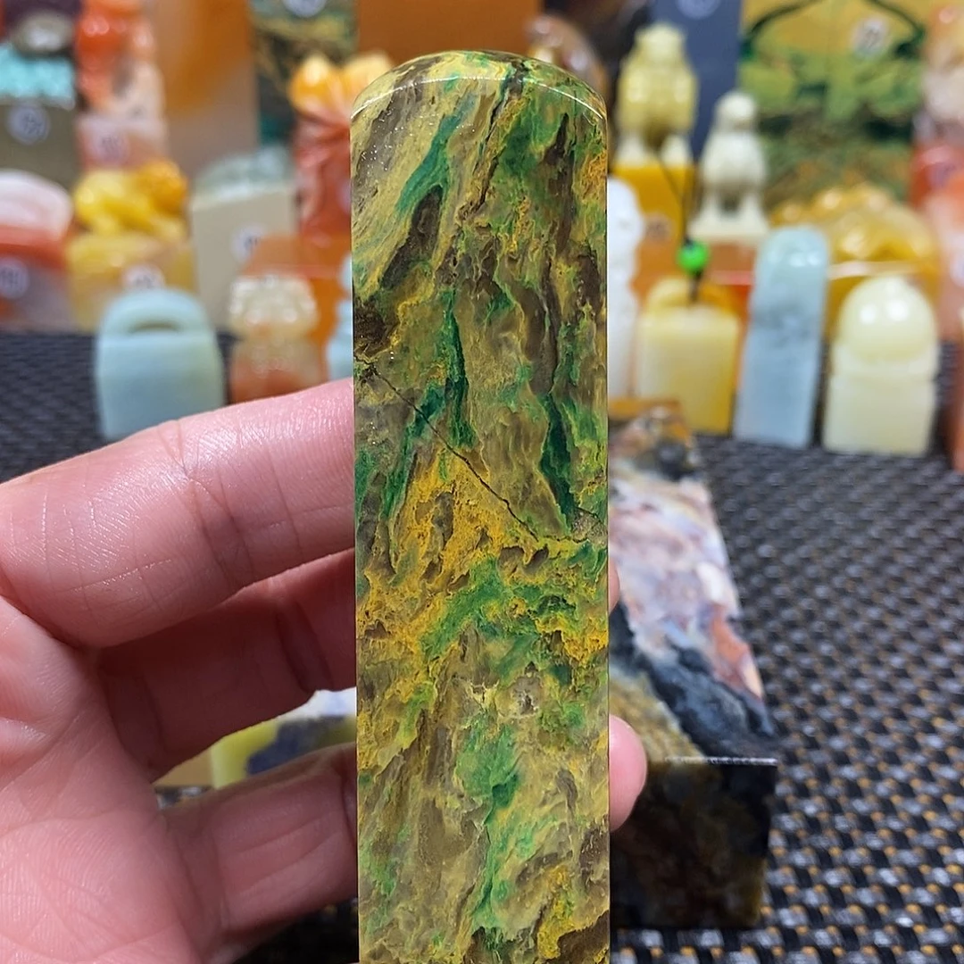 青田石印石四川雅安绿