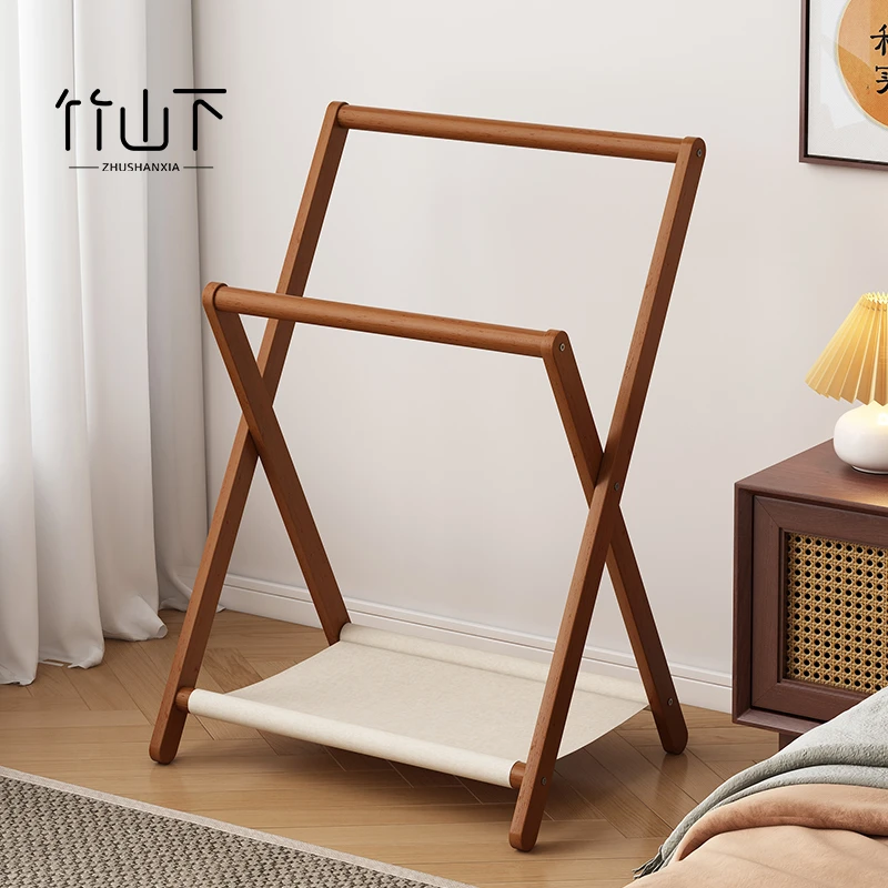 衣架子落地式家用客厅简约可折叠衣帽架高级感创意挂衣服架子卧室