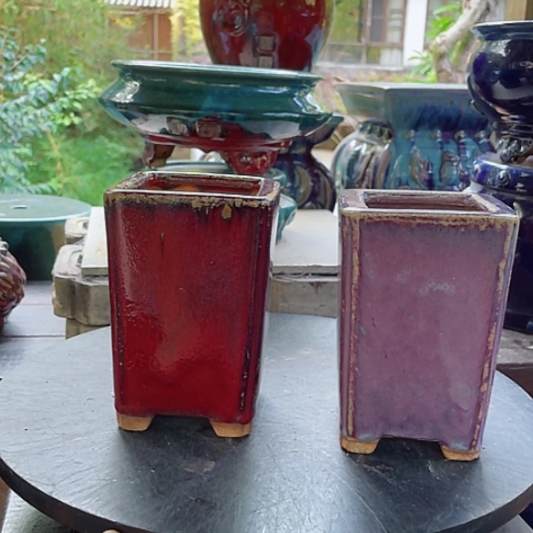 【闪购商品】长*松中国风柴烧花盆