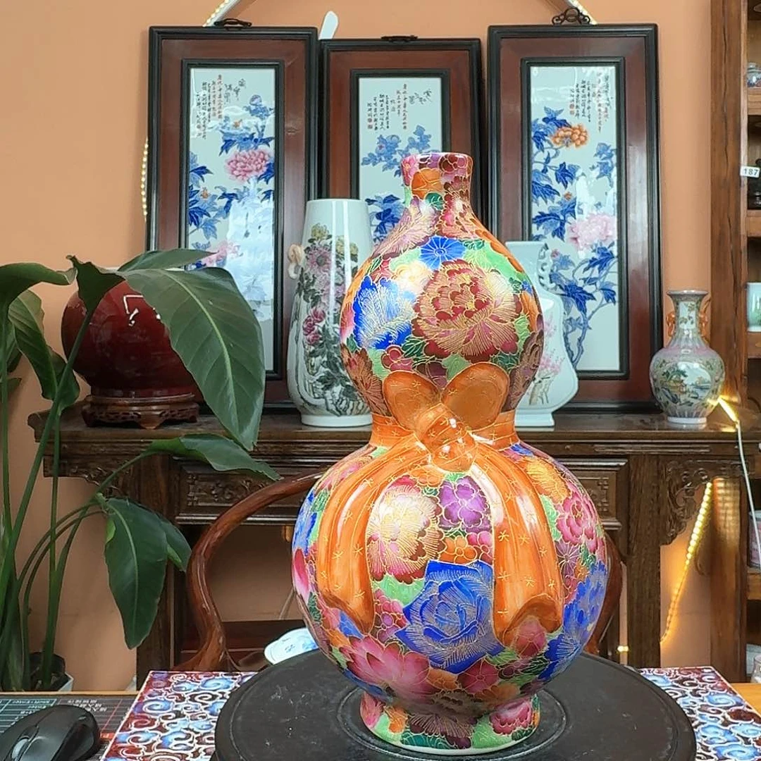 景德镇陶瓷手工手绘花瓶