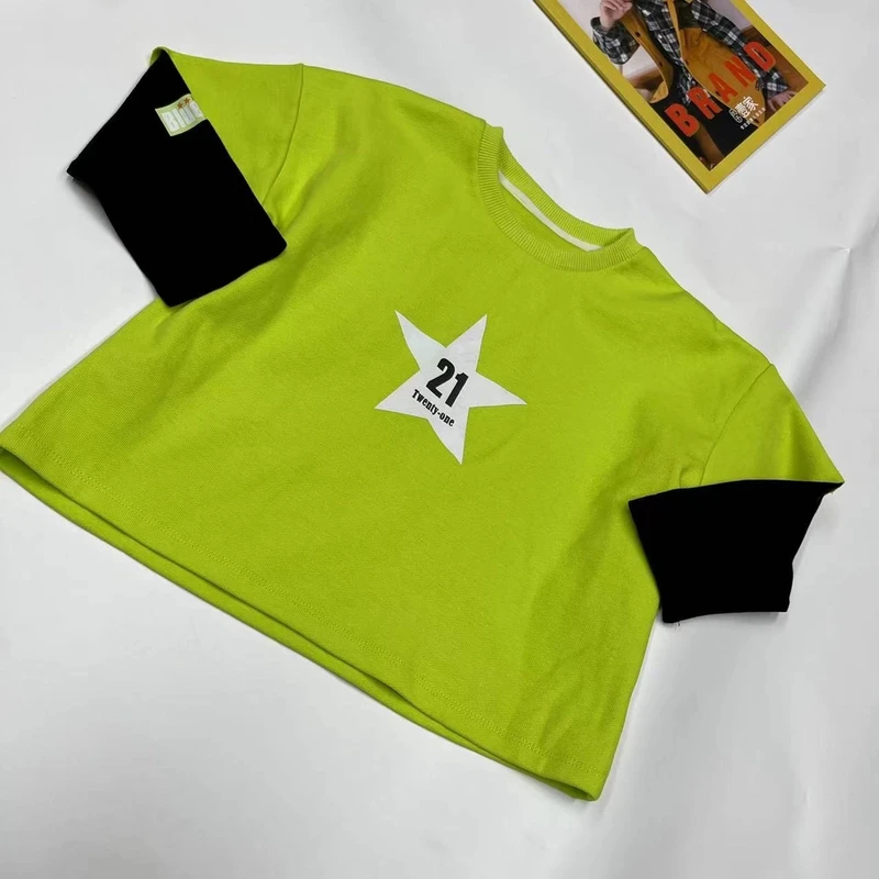 【优子壹家实体品牌】25秋款儿童新款针织宽版两件式T恤131107