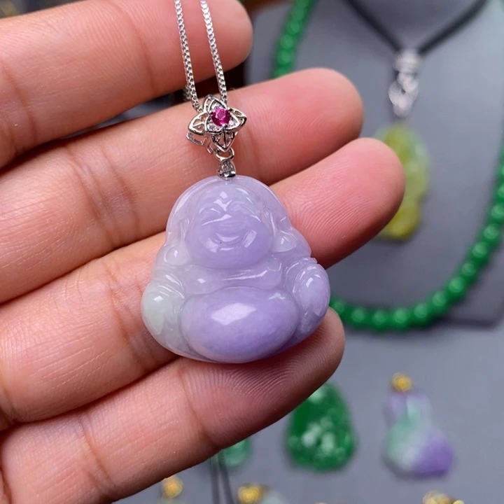 翡翠未镶嵌吊坠(赠链)