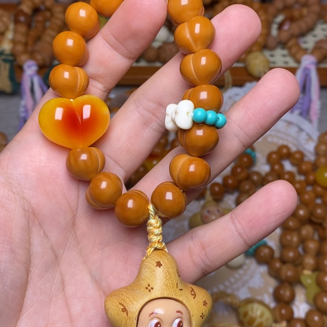 吊坠猴头核桃玻璃底屁桃➕星星人爱心蝴蝶结卡环新号补贴