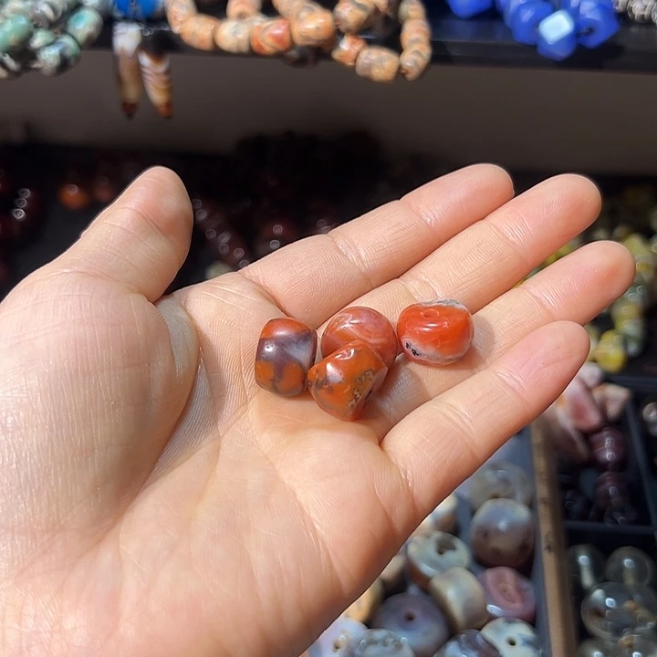 面***纱玛瑙/玉髓合金颈饰