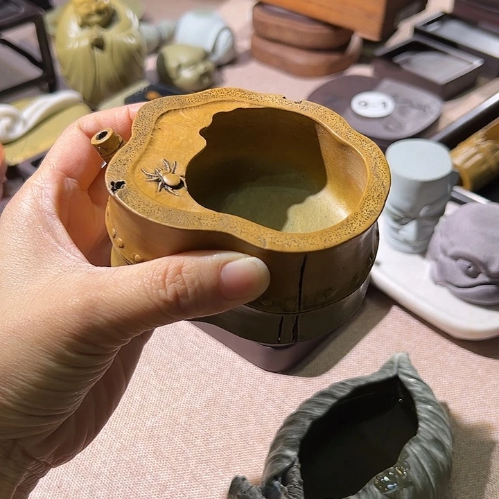 砚滴绿端手工制作单个