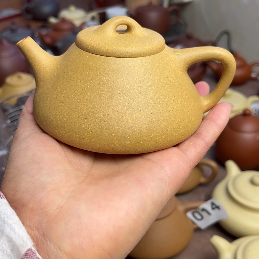紫砂茶壶黄金段大瑕疵壶底变形做工差200cc