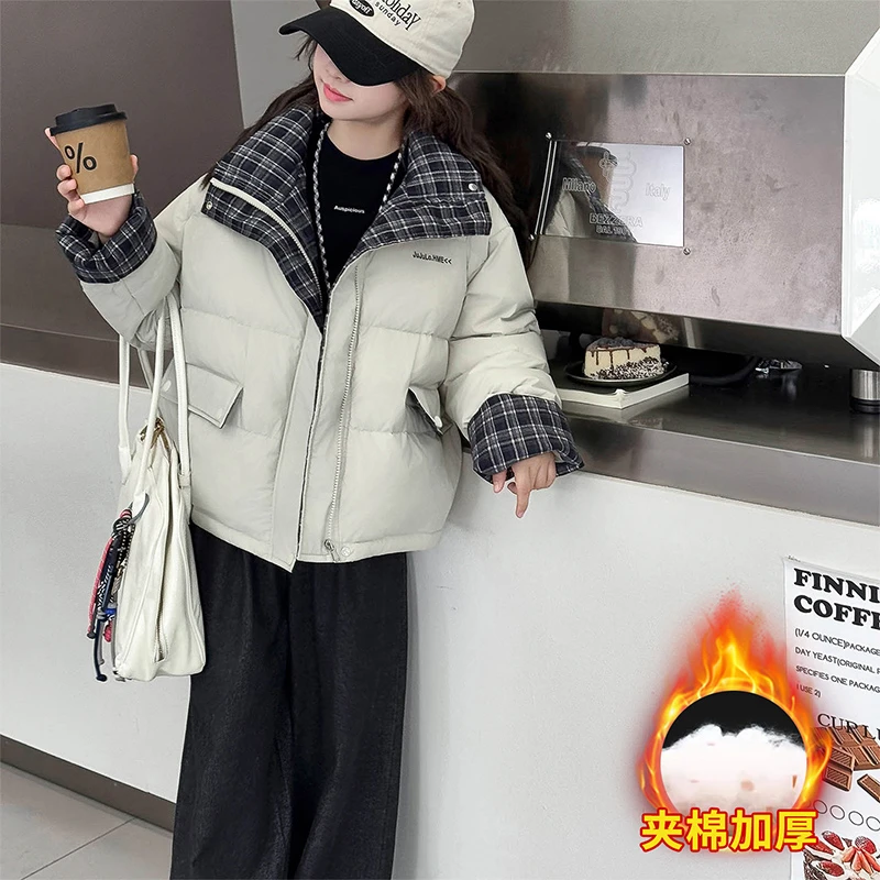 女童棉服2025年新款保暖衣服连帽