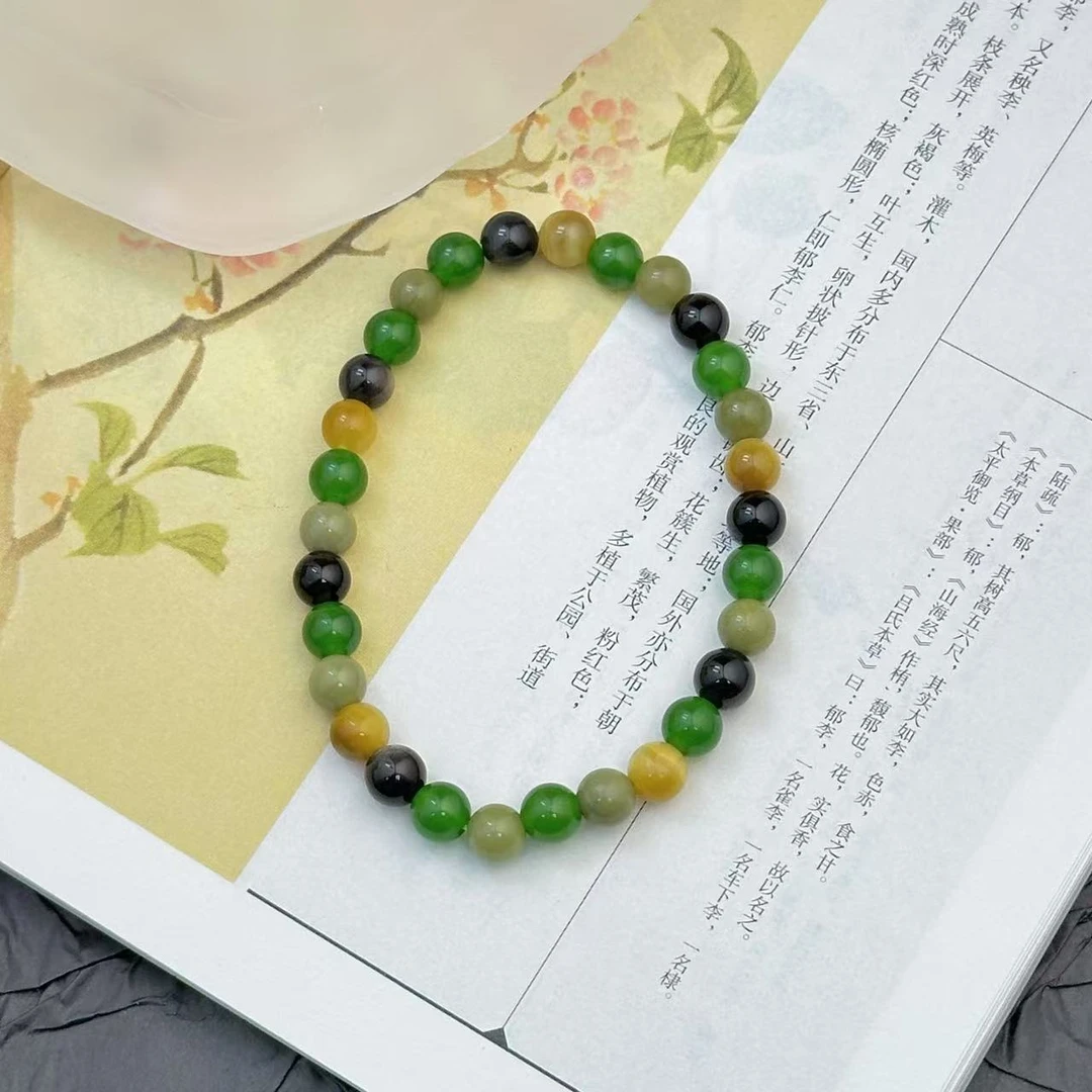 C-26 绿玛瑙阿拉善多宝文玩手串多样性发其一