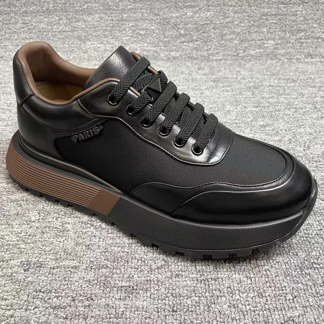 春季休闲男鞋皮配布