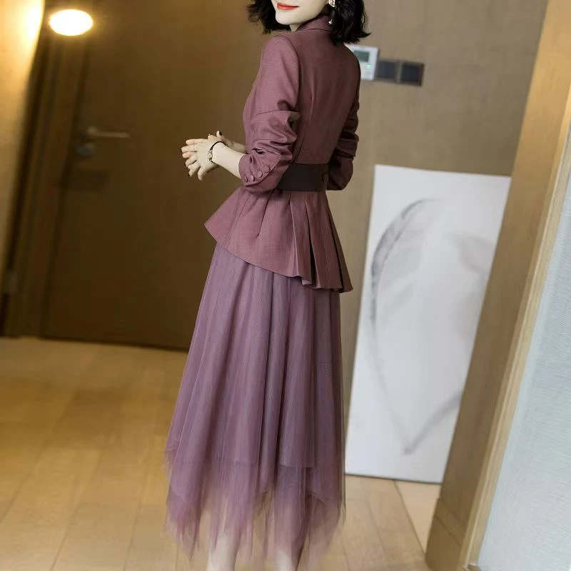 华姐家连衣裙气质时尚 小香风复古法式名媛职业拼接轻熟设计感