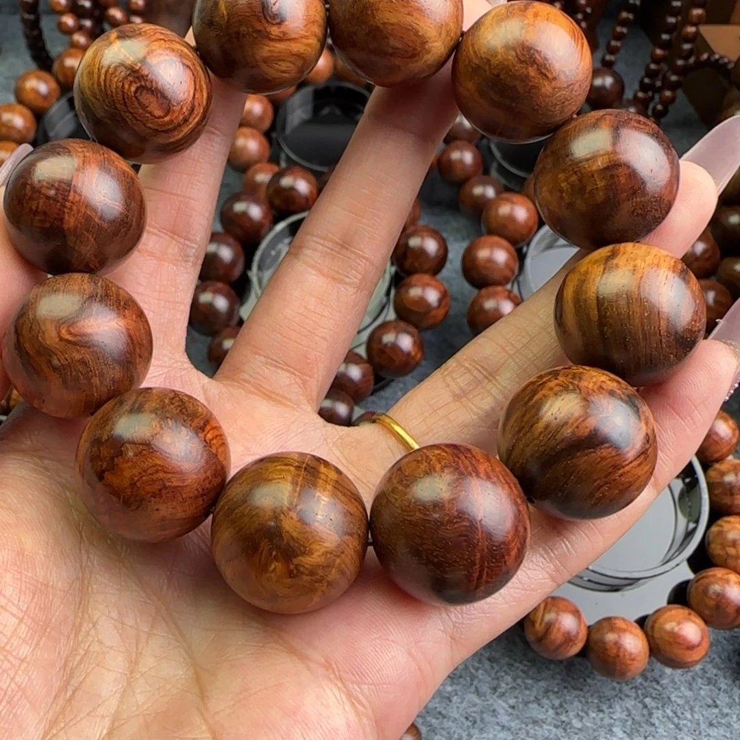 黄花梨/降香黄檀手串/手链多彩瘤疤串