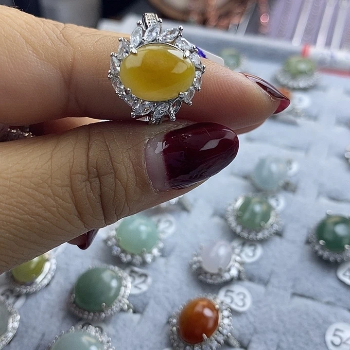 未镶嵌戒指翡翠糯*子缅甸