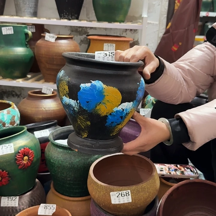 瑕疵315彩绘鱼尾高度20口径17