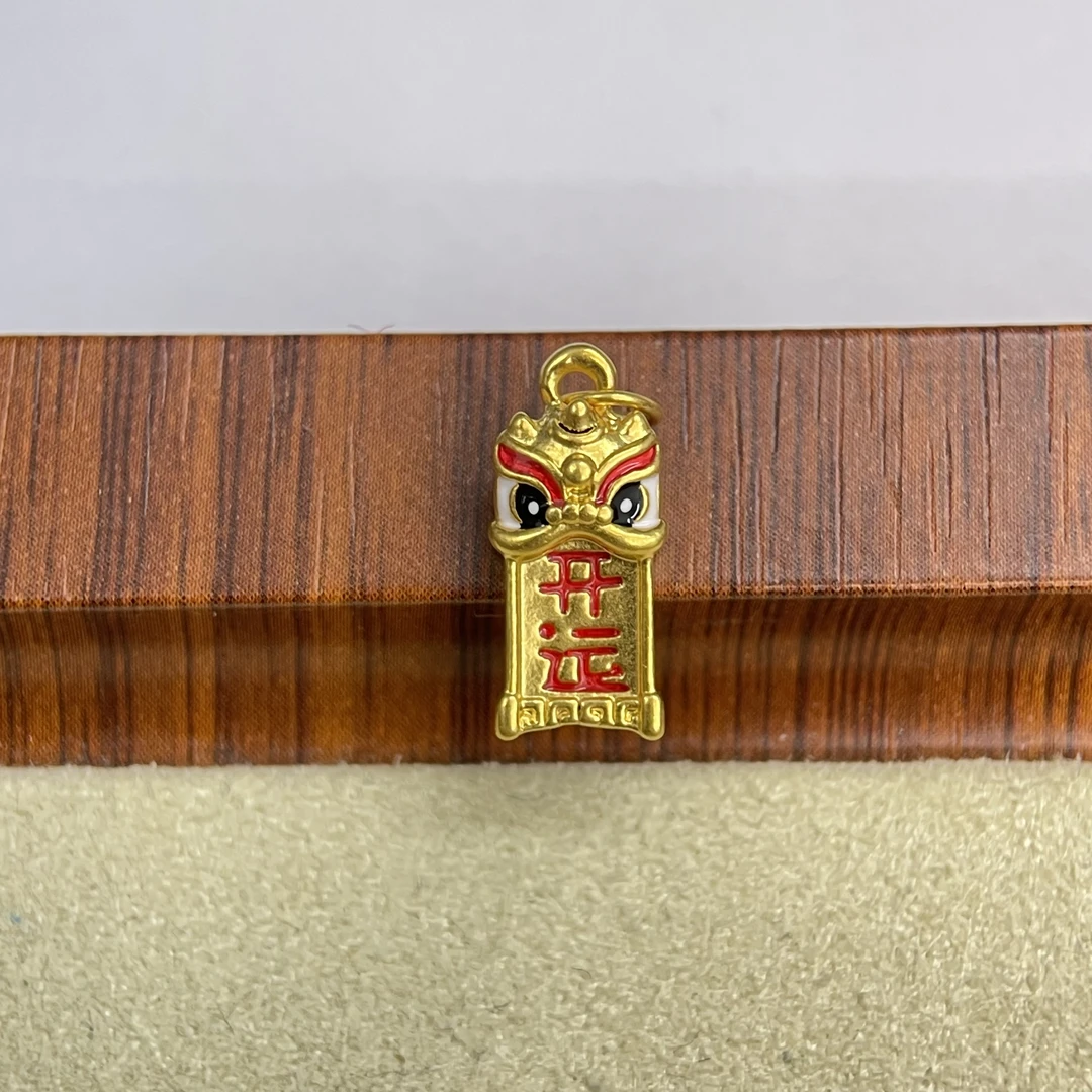 吴芳芳黄金足金999烤漆醒狮开运DP1061-0280