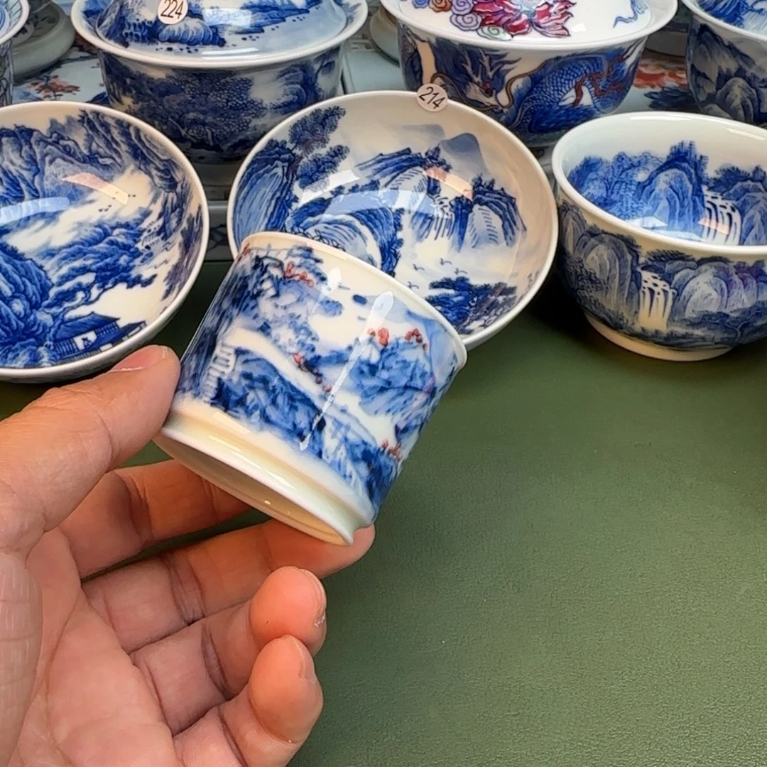 纯手工纯手绘茶具石头244