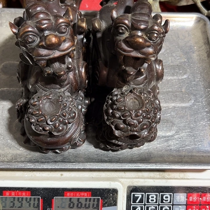 难***哥黄铜摆件，文房工艺品摆件