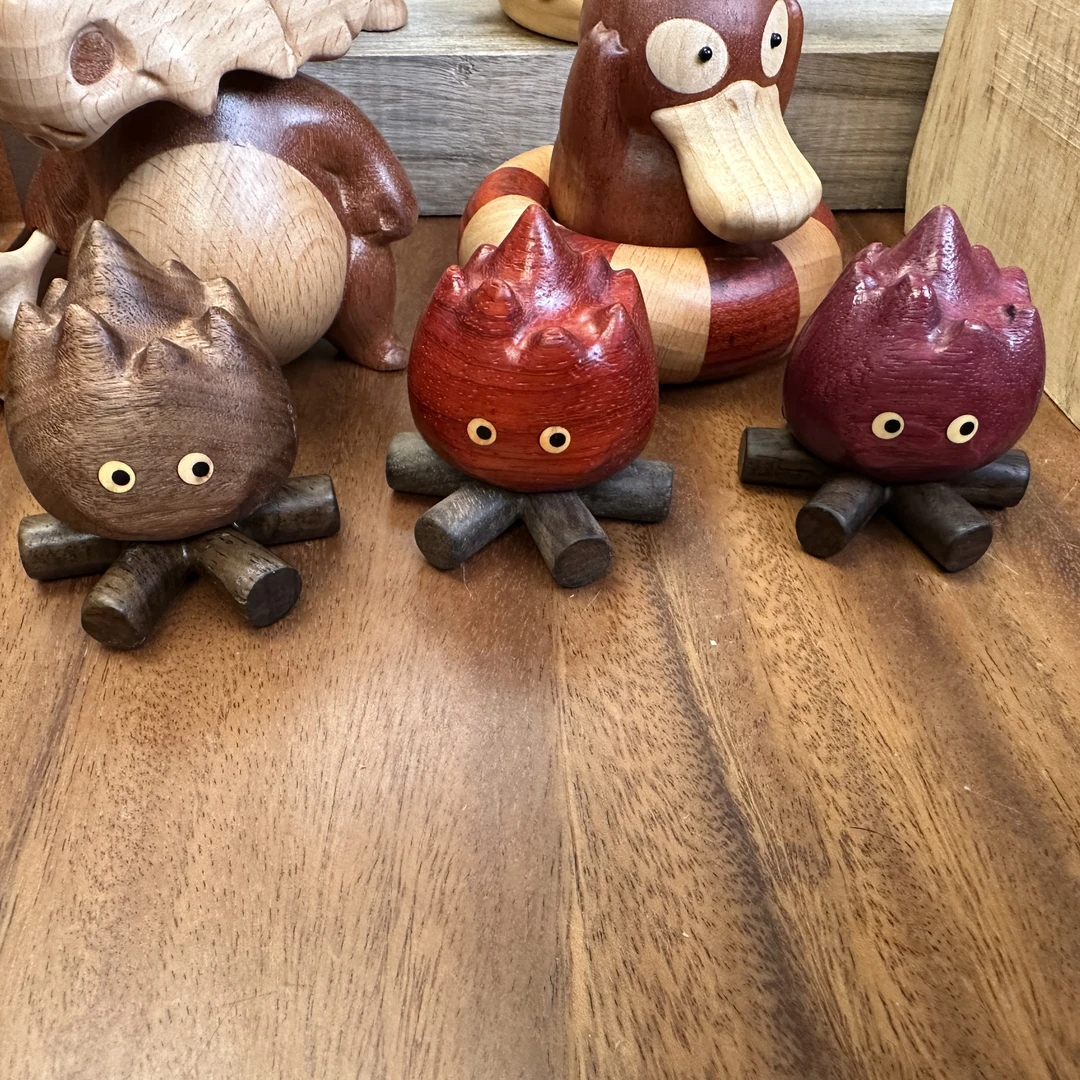 小火苗 实木车载摆件卡西法小火焰