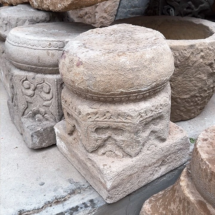 石雕石头帽子茶空间搭配