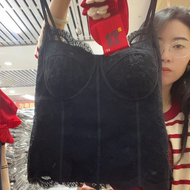 6100 黑色蕾丝美背l码11-140