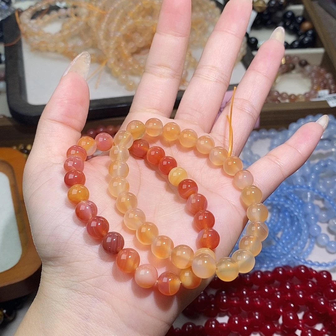 多****玛瑙/玉髓合金手链