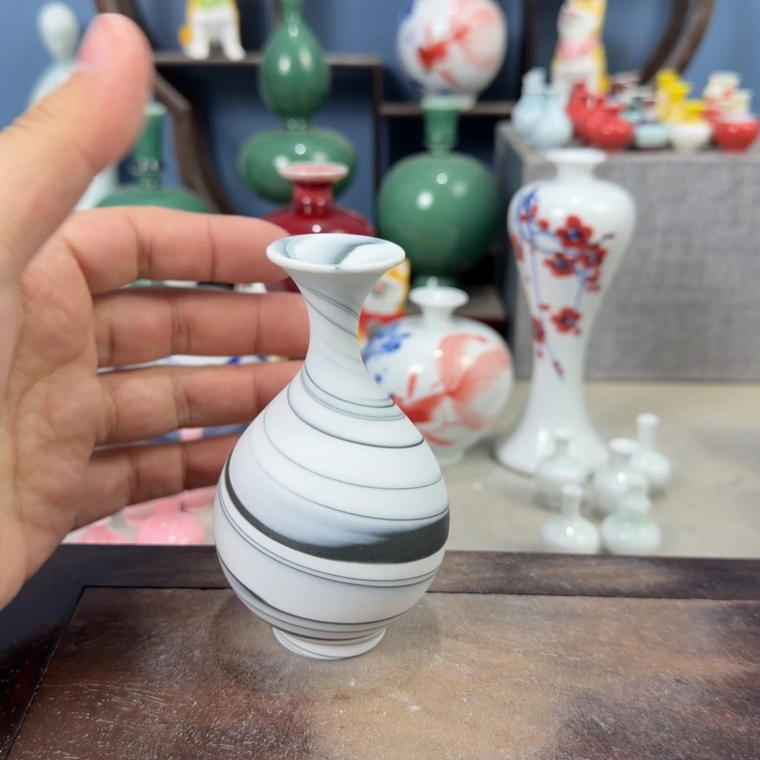 陶瓷手工小花器摆件