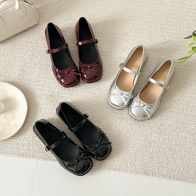 法式绝美单鞋夏季配裙子温柔玛丽珍女鞋赫本风中跟小皮鞋软底跟鞋