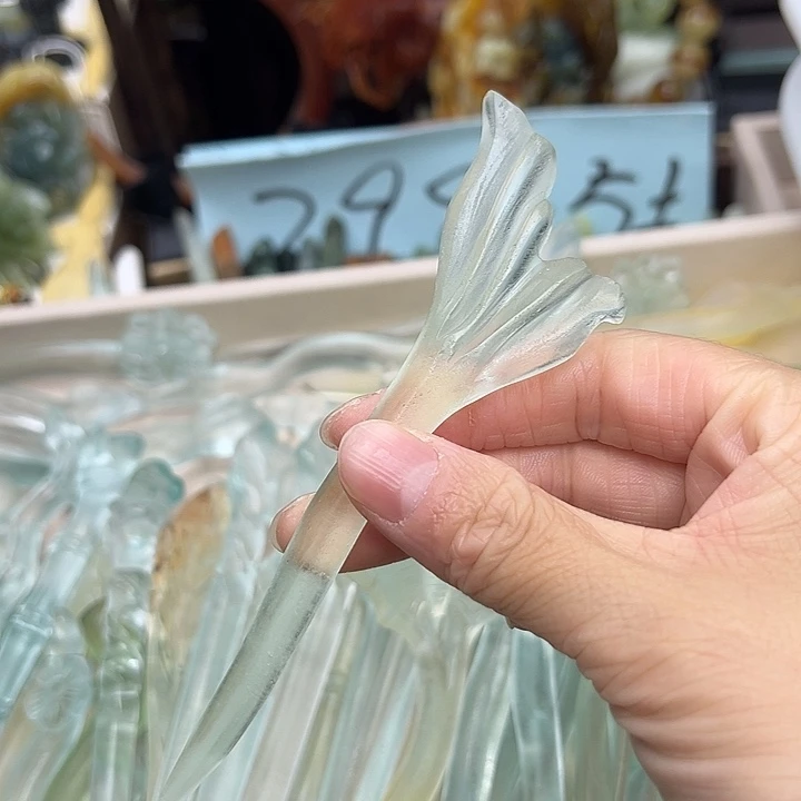 蛇纹石玉未镶嵌发簪